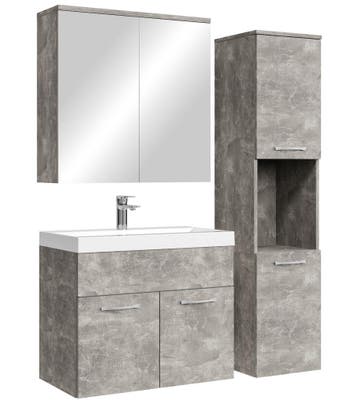 Badkamermeubel Set Montreal 60 cm Beton Grijs Badmeubel, Verzenden, Nieuw, Wastafelkast