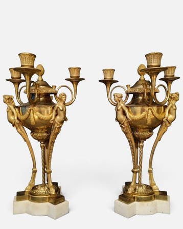 Paire de candélabres fin XVIIIe siècle - Kandelaber (2) -