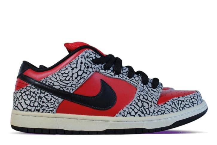 Nike SB Dunk Low Supreme Red Cement •, Kleding | Heren, Schoenen, Sneakers of Gympen, Ophalen of Verzenden