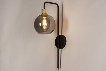 Rietveld Wandlampen - Zwart, Grijs, Goud - Glas, Metaal, Verzenden, Nieuw