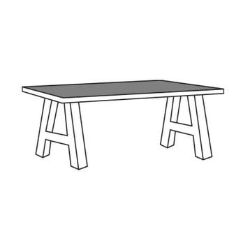 Eettafel-K Bloemendaal - eettafel, Huis en Inrichting, Tafels | Eettafels, Nieuw, Overige vormen, Overige materialen