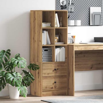 vidaXL buffetkast Artisan Eiken 45,5 x 34 x 127 cm, Huis en Inrichting, Kasten | Buffetkasten, Minder dan 50 cm, Verzenden, 100 tot 150 cm