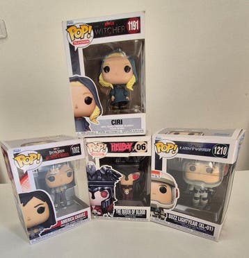 Lotto di 4 Funko Pop! Originali – Marvel, Disney, Hellboy,