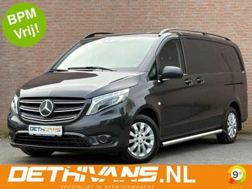 Zakelijke Lease |  Mercedes-Benz Vito 116CDI 164PK Lang 9G-T, Automaat, Gebruikt, Zwart, Zwart