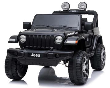 Kinderauto, JEEP® RUBICON, zwart, Touchscreen Mp4 TV scherm, Ophalen of Verzenden, Nieuw