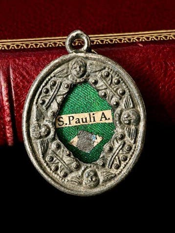 Reliekhouder - Legering - 1850-1900 - Sint Paulus de Apostel, Antiek en Kunst