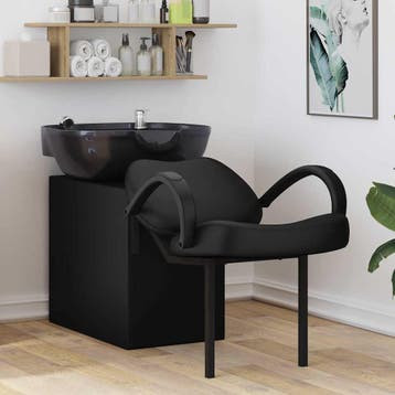 vidaXL Shampoo Stoel Zwart 136 x 60 x 92 cm PVC, Verzenden