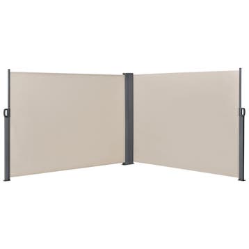 Dubbele oprolbare windscherm 1,8x6 m zandkleurig, Verzenden, Nieuw