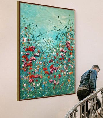 Irina Morisch - sweet dream- XXL abstract floral artwork-