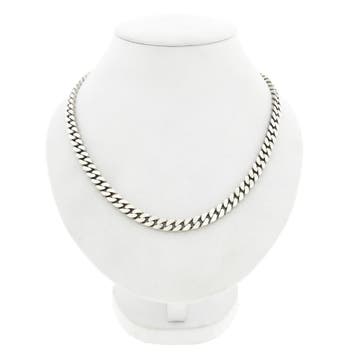 Zilveren robuuste gourmetschakel ketting, Sieraden, Tassen en Uiterlijk, Kettingen, Ophalen of Verzenden, Gebruikt, Zilver, Zilver