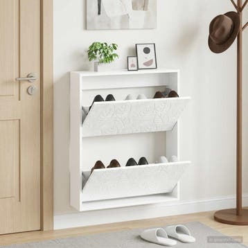 vidaXL Wandgemonteerde Schoenkast DELFT 71 x 17 x 86 cm, Verzenden, Nieuw