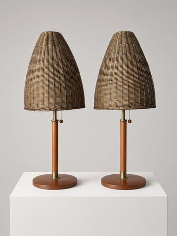 Lamp (2) - Een paar Deense tafellampen in mid-century