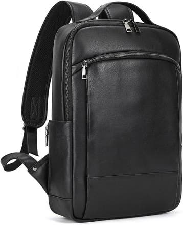 Leren Heren Rugzak | Laptopvak | Retourdeal 42% Korting, Overige merken, 25 tot 40 cm, Nieuw, Ophalen of Verzenden