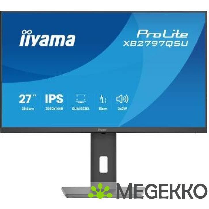 Iiyama ProLite XB2797QSU-B1 27  Quad HD IPS Monitor, Computers en Software, Monitoren, Nieuw, Verzenden
