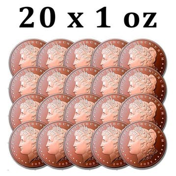 Verenigde Staten. 20 x 2027 1 oz Morgan Dollar Round (In