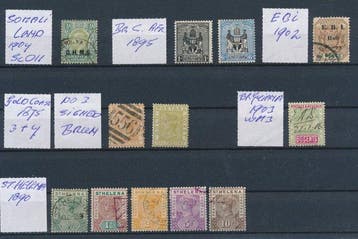 Britse Gemenebest - mooie verzameling (1x gekeurd Brun) hoge, Gestempeld