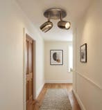 Verstelbare Plafondspot Mirage / Ovale – 2-Lichts – Brons, Metaal of Aluminium, Ophalen of Verzenden, Zo goed als nieuw, Led