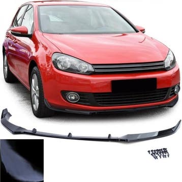Voorspoiler VW Golf VI Piano Black, Ophalen of Verzenden, Nieuw