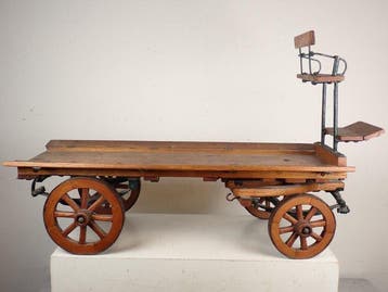 Figuur - Model hay cart - Hout, IJzer