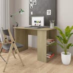 vidaXL Bureau 110x60x73 cm bewerkt hout sonoma eikenkleurig, Huis en Inrichting, Bureaus, Verzenden, Nieuw
