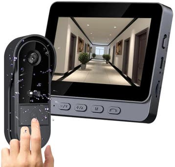 Draadloze Video Deurbel met 4.3” Scherm – 1080P Full..., Verzenden, Nieuw