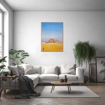Anne Dias - (100% handpainted !) On the way to the Pyramids, Antiek en Kunst, Kunst | Schilderijen | Modern