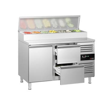 GGM Gastro | Saladette PREMIUM - 1360x700mm - 1 deur + 2 |, Verzenden, Nieuw in verpakking
