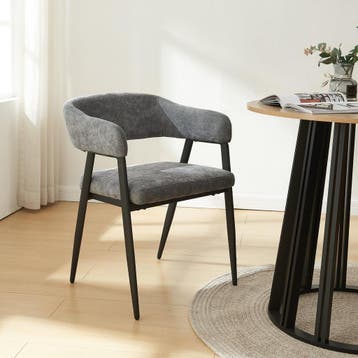 Eetkamerstoel Kohlmand set van 4 donkergrijs en zwart [en.ca, Huis en Inrichting, Verzenden, Nieuw