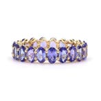 Ring - 14 karaat Geel goud - 4.72ct. tw. Tanzaniet, Nieuw