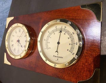 Maritieme objecten - Station Nautique Horloge-Thermomètre, Antiek en Kunst
