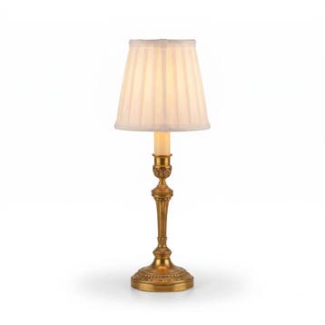 Franse Louis XVI stijl kandelaarlamp met geplooide kap, Ophalen of Verzenden, Gebruikt