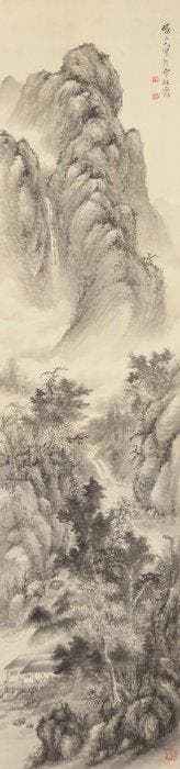 Hanging Scroll (Kakejiku) - Landscape - Ideno Gizan  -