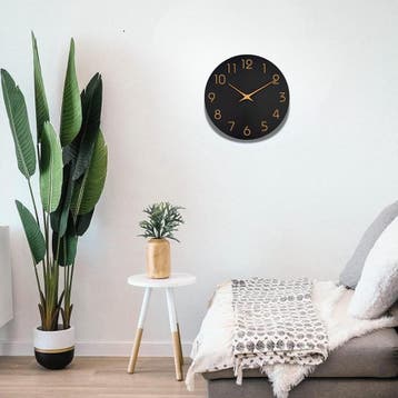Tyme Wandklok Houten wijzers - 20cm Klok modern - Analoog -, Ophalen of Verzenden, Zo goed als nieuw