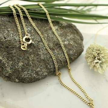 8 Krt. Gourmetschakel ketting; choker | 35 cm, Ophalen of Verzenden, Gebruikt, Goud, Goud
