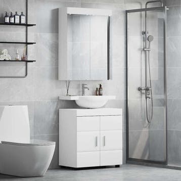 vidaXL Badkamermeubelset TULUM 2 st Wit 60 x 34 x 63 cm, Verzenden, Nieuw