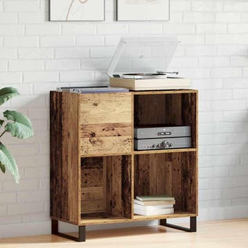 vidaXL Platenkast Oud hout 84,5 x 38 x 89 cm Bewerkt hout, Verzenden, Nieuw