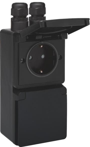 Niko Hydro IP55 Dubbele Verticale Oppervlakte Stopcontact, Doe-het-zelf en Verbouw, Verzenden, Nieuw, Overige typen