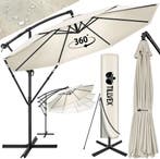 Zweefparasol - Tuinparasol - Parasol 350 cm - Met voet - Met, Verzenden, Zo goed als nieuw