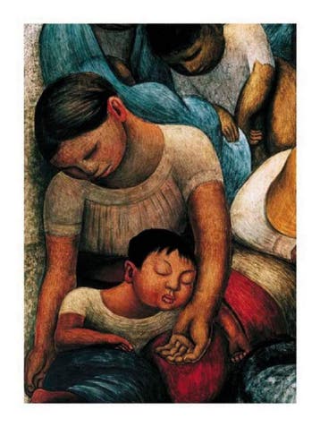 Kunstdruk Diego Rivera - La Noche de Los Pobres 60x80cm, Verzenden, Nieuw