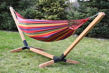 Hangmat Outdoor 200kg | Katoen | OP=OP, Opvouwbaar, Meerpersoons, Nieuw, Ophalen of Verzenden