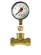 CV drukmeter met  t-stuk 15 x 1/2 x 15, Ophalen of Verzenden, Nieuw, Cv-ketel of Combi-ketel, Hoog rendement (Hr)