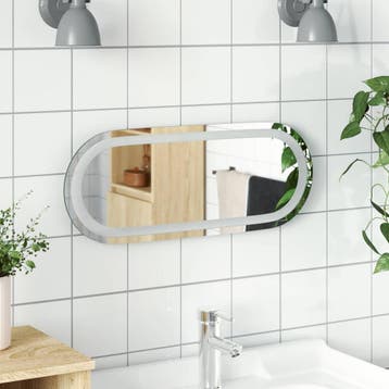 vidaXL LED Badkamer Spiegel Transparant 50 x 20 cm gehard, Huis en Inrichting, Verzenden, Nieuw