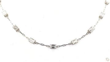 Halsketting Platina - 9.59ct. tw. Diamant (Lab-grown), Sieraden, Tassen en Uiterlijk, Kettingen, Nieuw