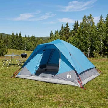 vidaXL Directe Tent Blauw 305 x 215 x 140 cm Polyester en, Verzenden, Nieuw, Tot en met 2