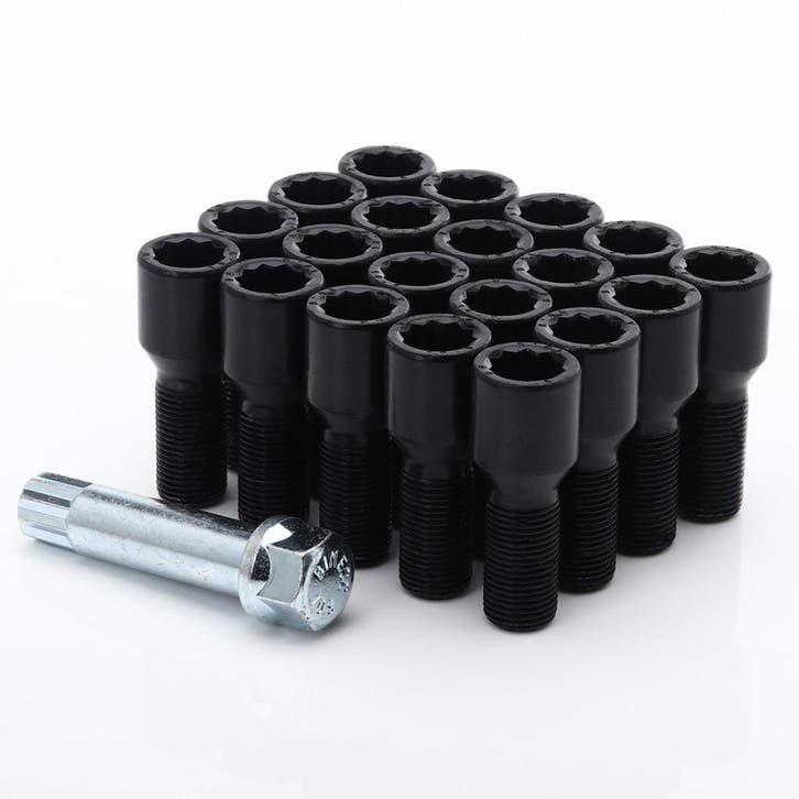 SK-Import Wielbouten Lang 32mm Ster Zwart 20mm M12x1,25, Auto-onderdelen, Banden en Velgen, Nieuw, Ophalen of Verzenden