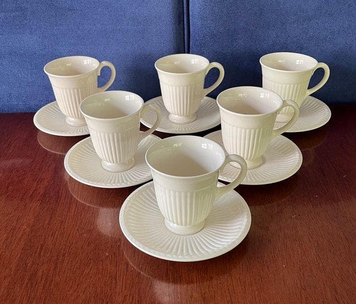Wedgwood - Koffieservies voor 6 (12) - Edme - Aardewerk - 6, Antiek en Kunst, Antiek | Meubels | Tafels