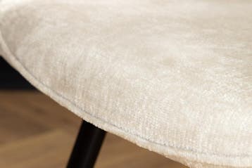 Draaibare Retro Stoel AVIGNON beige chenille zwarte metalen, Ophalen of Verzenden, Nieuw