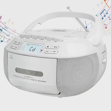 Draagbare Boombox met CD, Cassette, Bluetooth, Radio, USB &, Verzenden