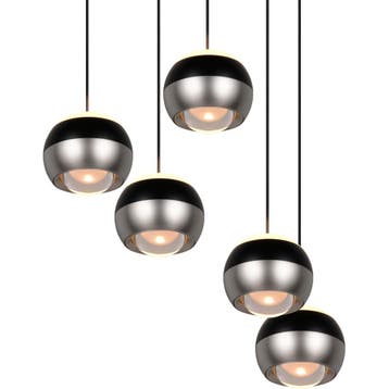 LED Hanglamp - Trio Select Orbit - 5 Lichtpunten van 8 Watt, Ophalen of Verzenden, Nieuw, Metaal, Overige fittingen