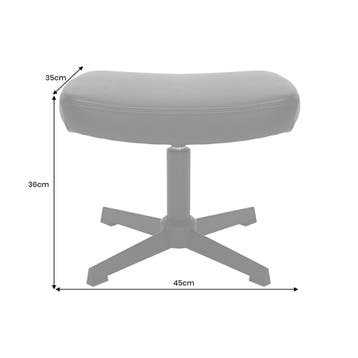 Kruk VOGUE 45 cm, draaibaar, kunstleer, zwart, met zwart, Ophalen of Verzenden, Nieuw